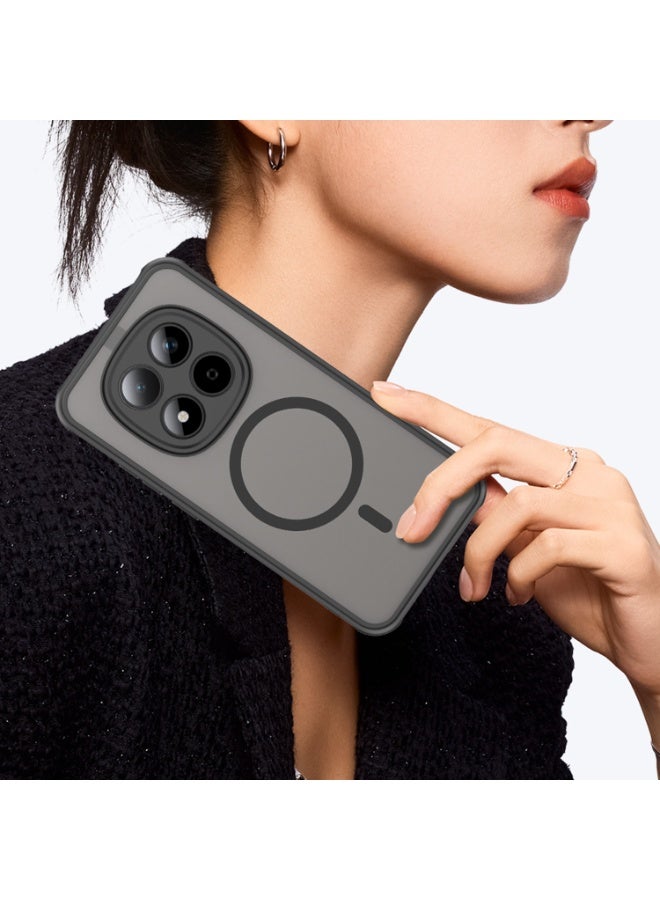 CHEROSIN Magnetic Matte Texture Phone Case for Xiaomi Redmi Note 15 Pro 5G Semi Transparent Frosted Shockproof Case Oil Repellent and Waterproof Phone Cover - Image 2